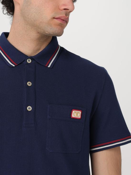 25SS 발렌티노 가라바니 폴로 티셔츠 6V3MH01KAQJ D51 Blue - VALENTINO GARAVANI