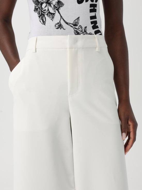 25SS 모스키노 스트레이트 팬츠 03393225 0002 White - MOSCHINO