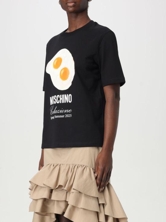 25FW 모스키노 반팔 티셔츠 07040541 1555 Black - MOSCHINO