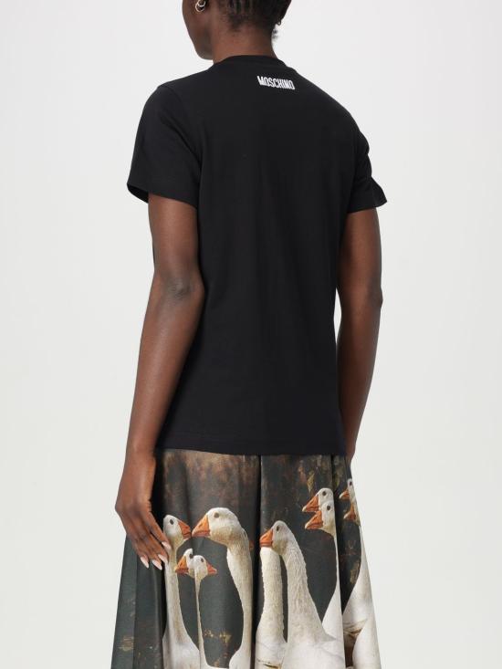 25FW 모스키노 반팔 티셔츠 07140541 3555 Black - MOSCHINO