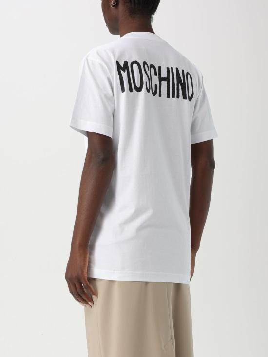 25FW 모스키노 반팔 티셔츠 07110541 1001 White - MOSCHINO