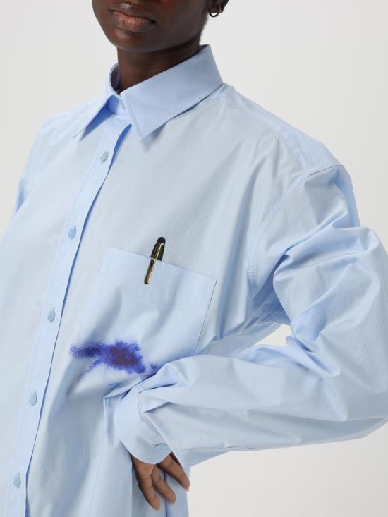 25FW 모스키노 셔츠 02040531 4293 Gnawed Blue - MOSCHINO