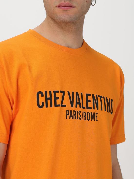 25FW 발렌티노 가라바니 반팔 티셔츠 6V3MG16PAPG 146 Orange - VALENTINO GARAVANI