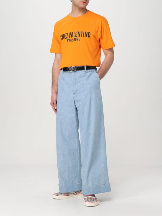 25FW 발렌티노 가라바니 반팔 티셔츠 6V3MG16PAPG 146 Orange - VALENTINO GARAVANI