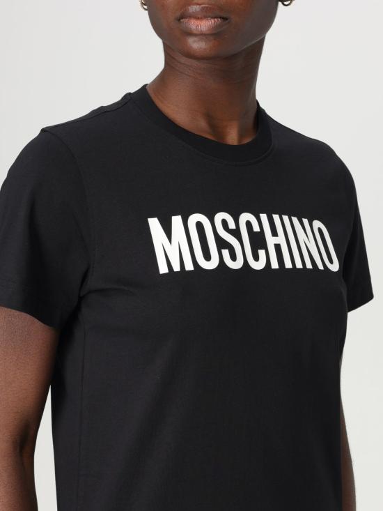25FW 모스키노 반팔 티셔츠 07130541 1555 Black - MOSCHINO