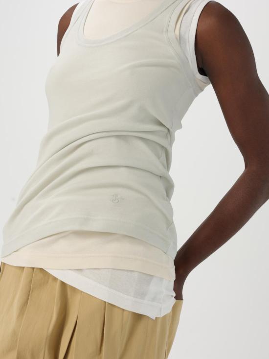 25FW 질샌더 민소매 티셔츠 J40FV0106JTN356 961 Beige - JIL SANDER