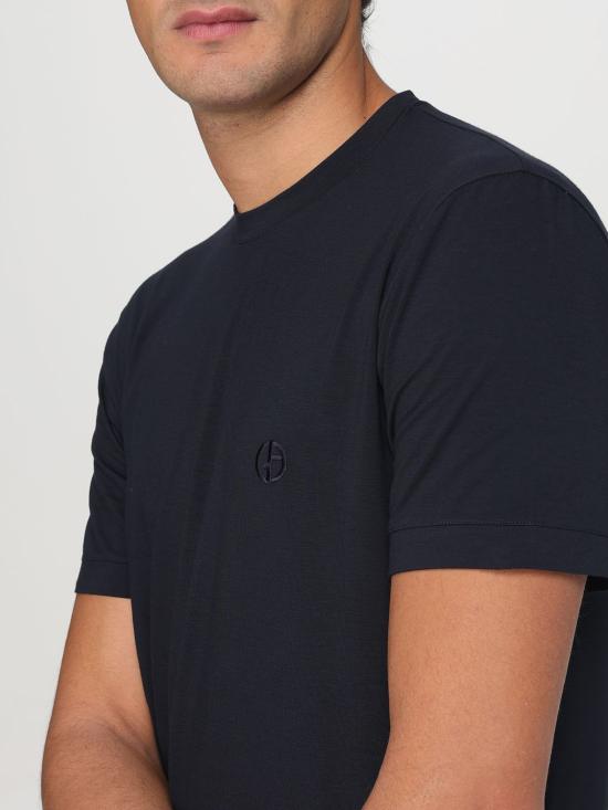 25FW 조르지오 아르마니 반팔 티셔츠 3GST52SJP4Z UBSG Blue - GIORGIO ARMANI
