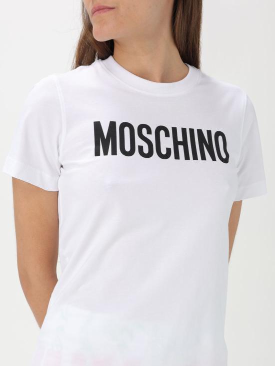 25FW 모스키노 반팔 티셔츠 07130541 1001 White - MOSCHINO