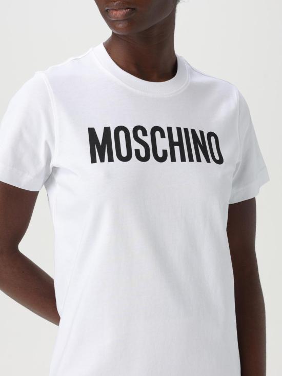 25FW 모스키노 반팔 티셔츠 07130541 1001 White - MOSCHINO