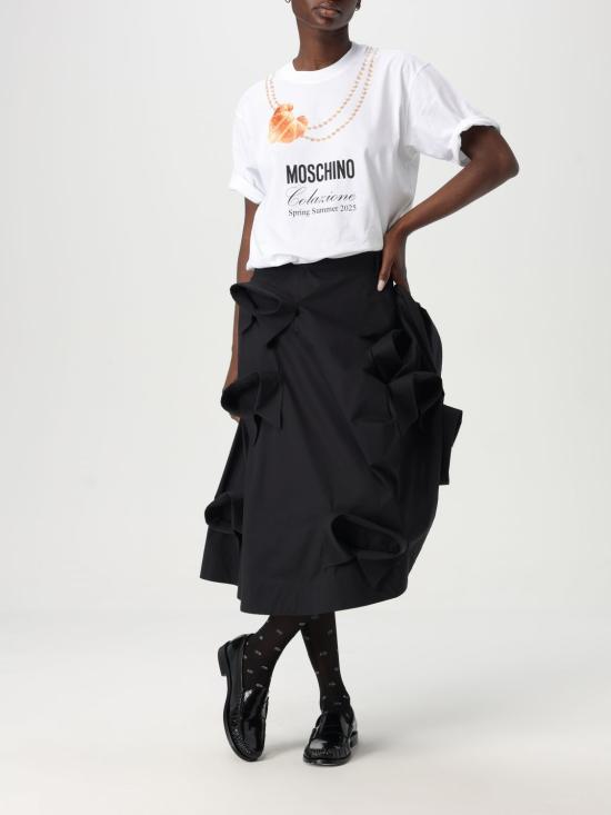 25FW 모스키노 반팔 티셔츠 07030541 1555 White 1 - MOSCHINO