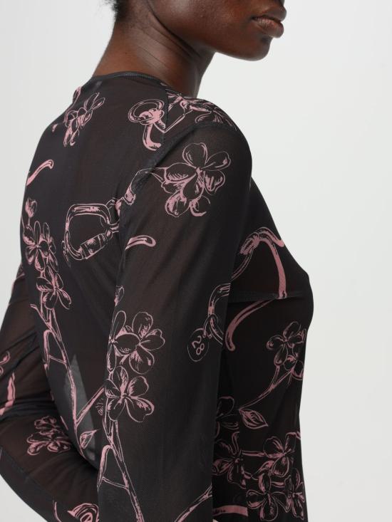 25SS 모스키노 긴팔 티셔츠 12153240 1555 Black - MOSCHINO