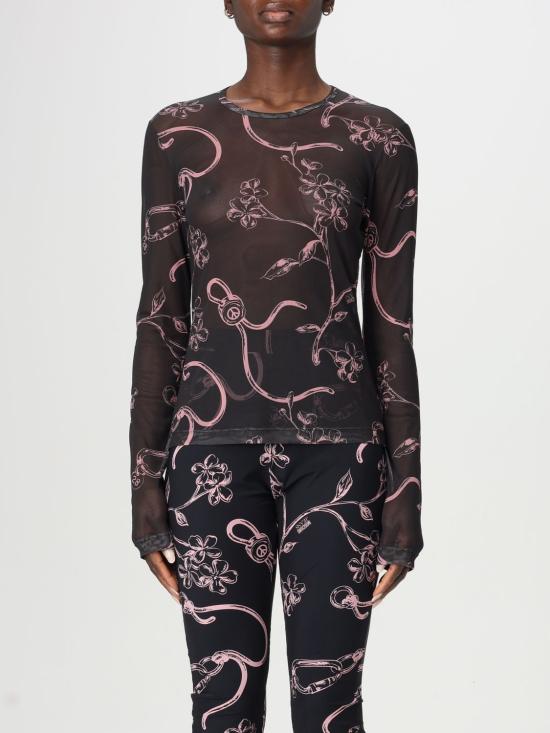 25SS 모스키노 긴팔 티셔츠 12153240 1555 Black