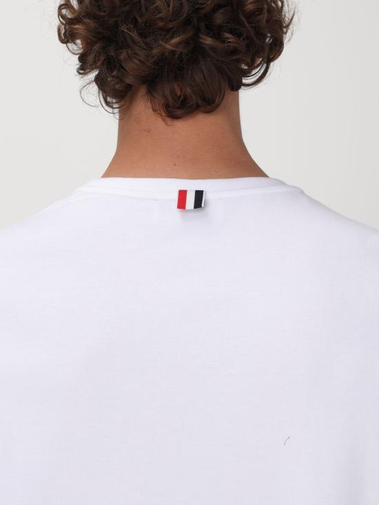 25SS 톰브라운 반팔 티셔츠 MJS282AJ0199 100 White - THOM BROWNE