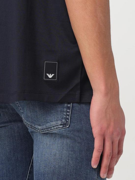 25FW 엠포리오 아르마니 반팔 티셔츠 EM000983AF13669 UB118 Blue - EMPORIO ARMANI