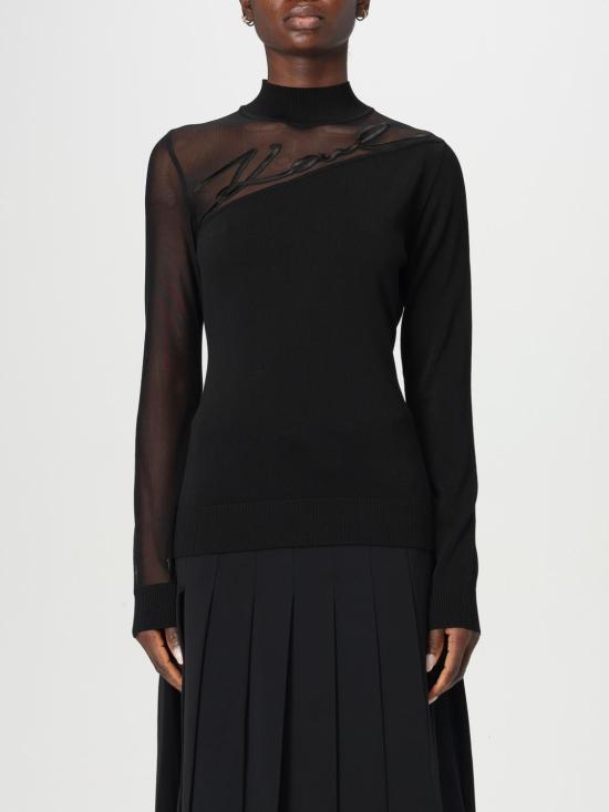 25SS 칼라거펠트 터틀넥 A1W18040 999 Black