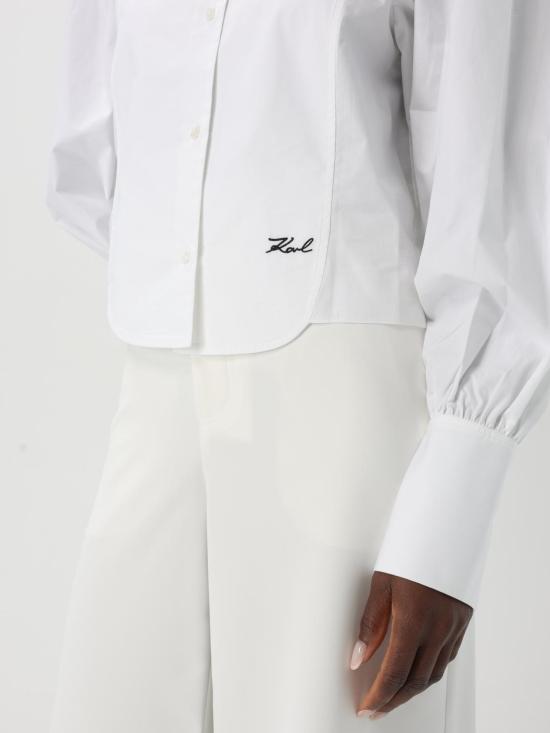 25SS 칼라거펠트 블라우스 A1W11016 999 White - KARL LAGERFELD