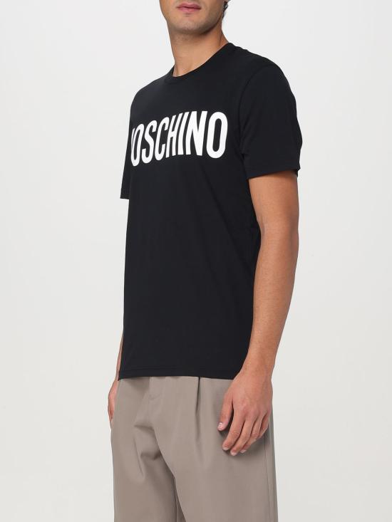 25FW 모스키노 반팔 티셔츠 07015241 1555 Black - MOSCHINO