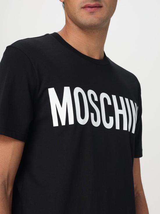 25FW 모스키노 반팔 티셔츠 07015241 1555 Black - MOSCHINO