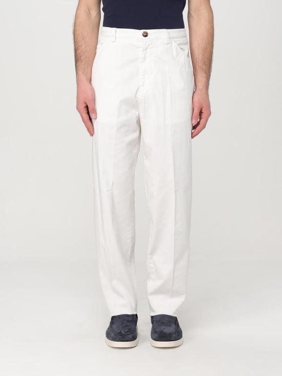 25SS 브루넬로 쿠치넬리 팬츠 M289LH0660 C6007 White