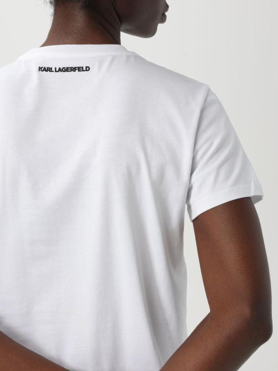 25FW 칼라거펠트 반팔 티셔츠 A1W17131 100 White - KARL LAGERFELD