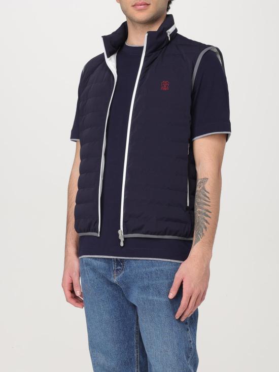 25FW 브루넬로 쿠치넬리 나일론 패딩 베스트 MM49A7460G C1086 Blue - BRUNELLO CUCINELLI