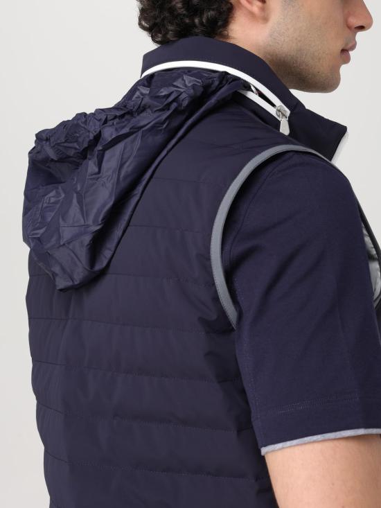 25FW 브루넬로 쿠치넬리 나일론 패딩 베스트 MM49A7460G C1086 Blue - BRUNELLO CUCINELLI