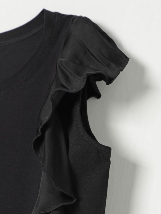 25FW [키즈] 모나리자 티셔츠 17E6015202 0056 Black - MONNALISA