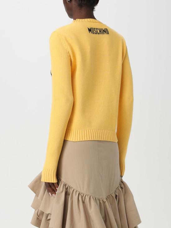 25FW 모스키노 스웨터 09240507 0028 Yellow - MOSCHINO