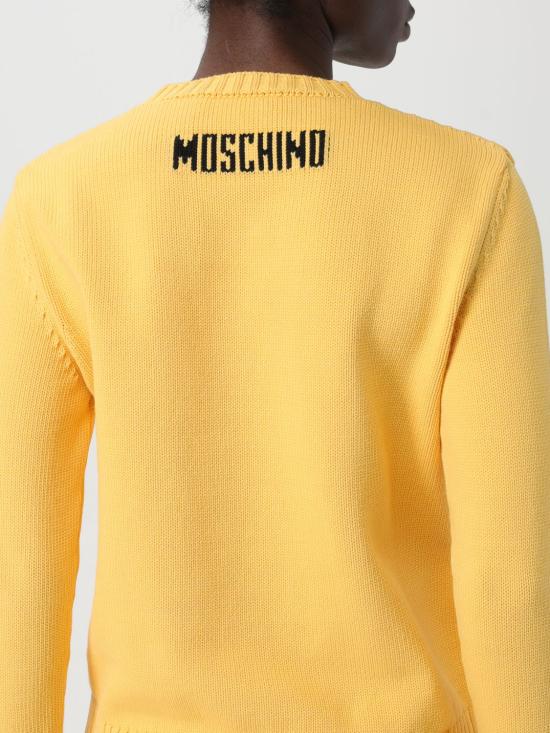 25FW 모스키노 스웨터 09240507 0028 Yellow - MOSCHINO