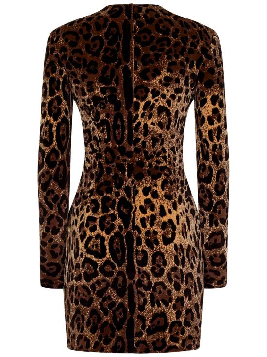 25SS 돌체앤가바나 미디 원피스 F6DCZTFJ7D5 S8350 Brown - DOLCE & GABBANA