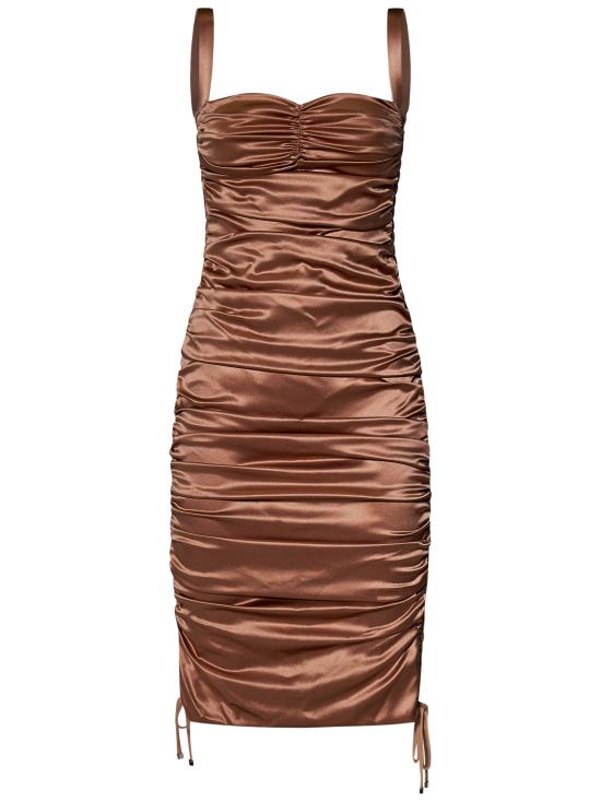 25SS 돌체앤가바나 미디 원피스 F69R6TFURAG M0216 Brown