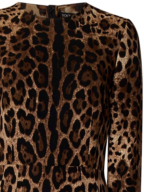 25SS 돌체앤가바나 미디 원피스 F6ZJ7TFSRKI HY13M Brown - DOLCE & GABBANA