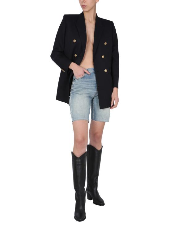 24FW 생로랑 스트레이트 팬츠 644079 BLUE - SAINT LAURENT