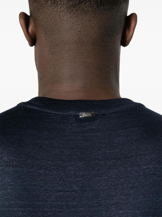  에르노 반팔 티셔츠 JG000203U52055 navy - HERNO