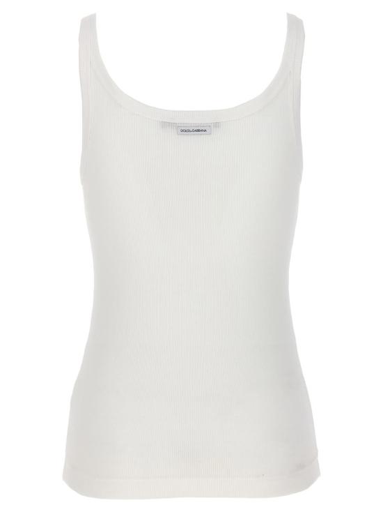  돌체앤가바나 민소매 티셔츠 F8U09TFU7AVW0800 WHITE - DOLCE & GABBANA