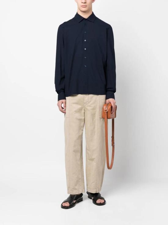  에르노 긴팔 셔츠 JPL00116U52005 midnight blue - HERNO