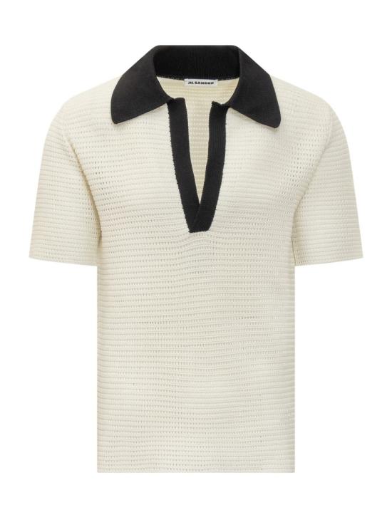 25SS 질샌더 폴로 티셔츠 J22GL0113J15434 105 WHITE