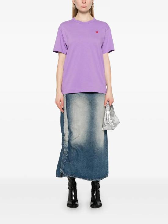  꼼데가르송 반팔 티셔츠 AXT314051 purple - COMME DES GARCONS