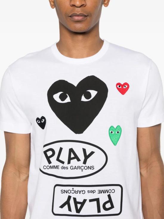  꼼데가르송 반팔 티셔츠 AXT282051 white - COMME DES GARCONS