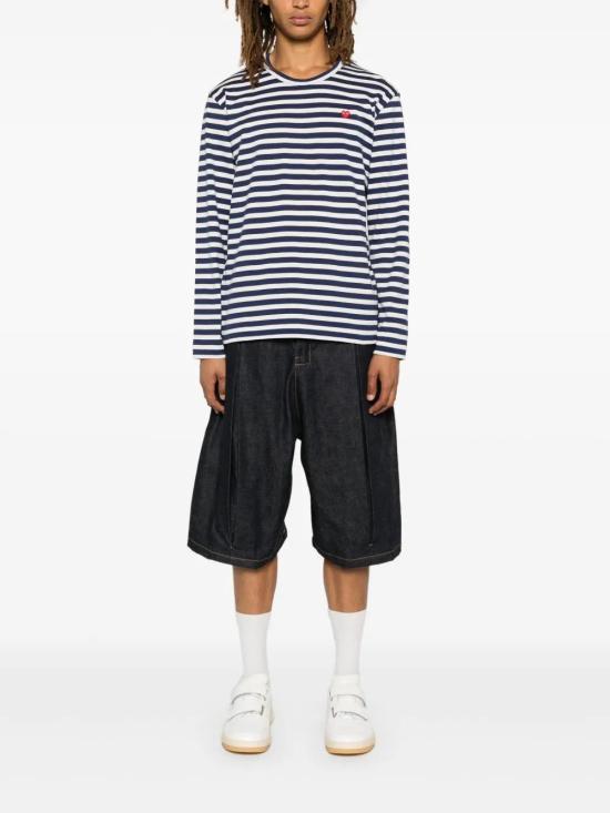  꼼데가르송 긴팔 티셔츠 AXT310 navy - COMME DES GARCONS