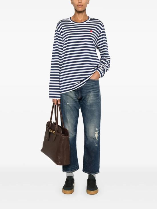  꼼데가르송 긴팔 티셔츠 AXT310 navy - COMME DES GARCONS