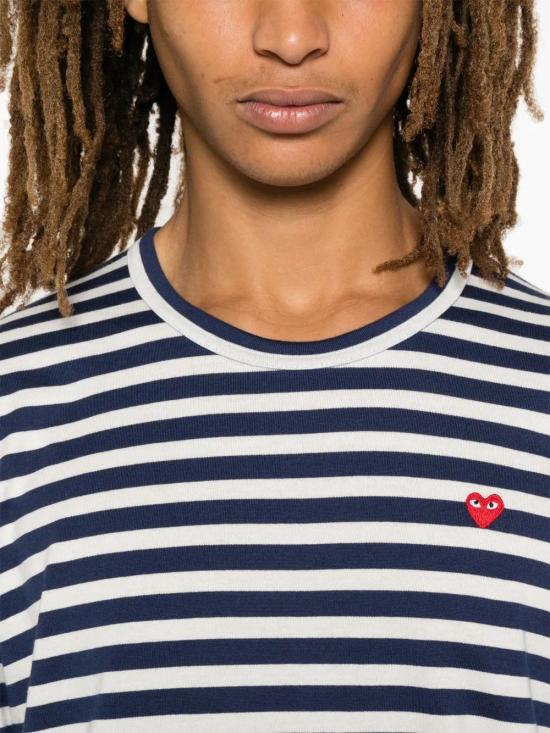  꼼데가르송 긴팔 티셔츠 AXT310 navy - COMME DES GARCONS