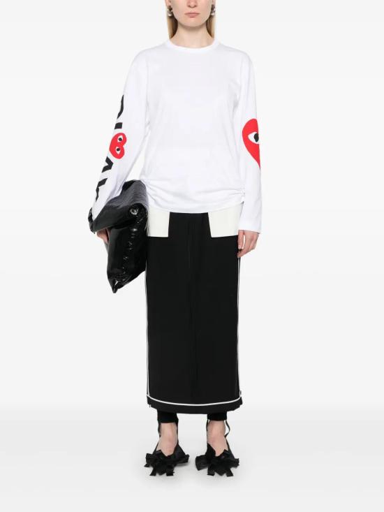  꼼데가르송 긴팔 티셔츠 AXT258051 white - COMME DES GARCONS