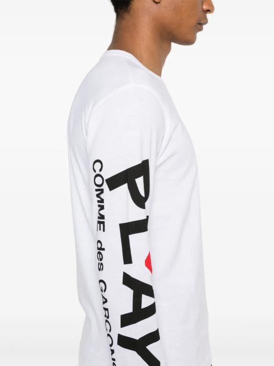  꼼데가르송 긴팔 티셔츠 AXT258051 white - COMME DES GARCONS