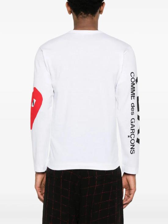  꼼데가르송 긴팔 티셔츠 AXT258051 white - COMME DES GARCONS