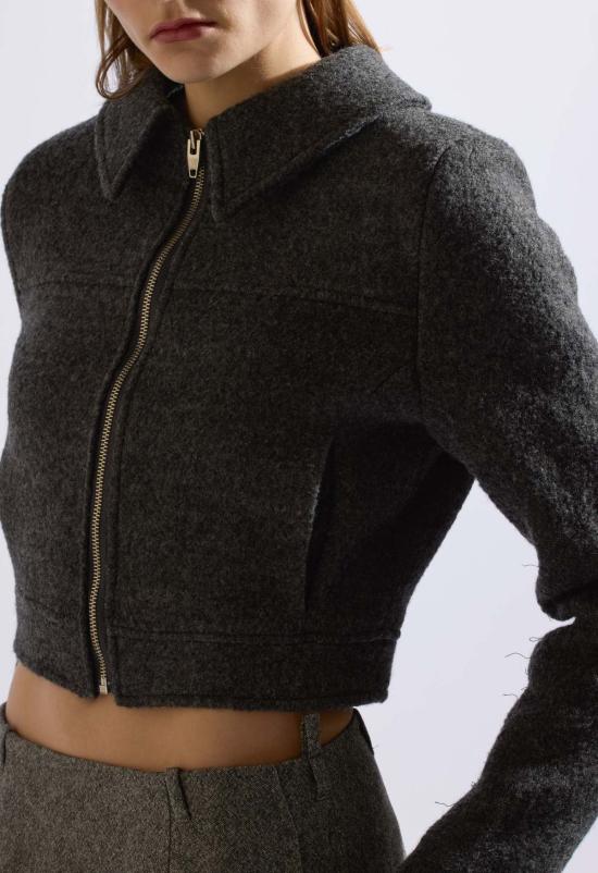  더 엔케이씨 스토어 자켓 Nkc Store 비비안 울 재킷 그레이 - The NKC Store