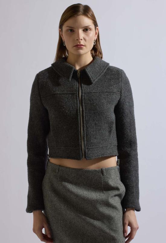  더 엔케이씨 스토어 자켓 Nkc Store 비비안 울 재킷 그레이 - The NKC Store