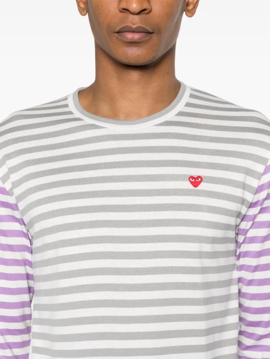  꼼데가르송 긴팔 티셔츠 AXT318051 white - COMME DES GARCONS