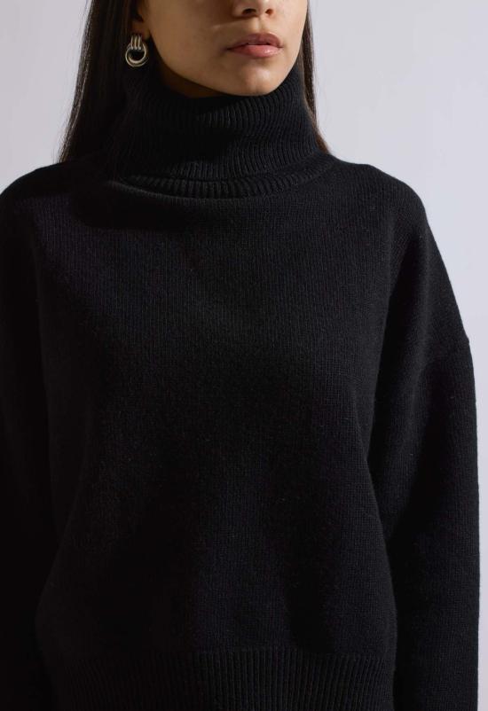  더 엔케이씨 스토어 터틀넥 NKC 스토어 제시 울 스웨터 블랙 - THE NKC STORE
