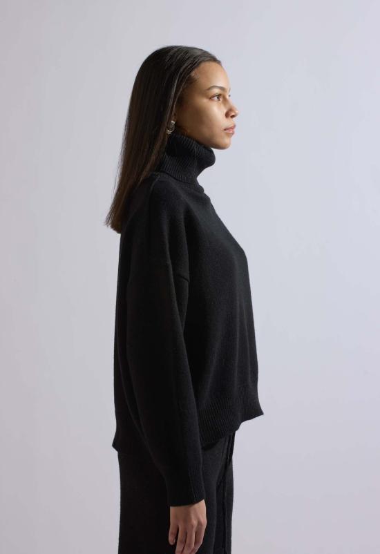  더 엔케이씨 스토어 터틀넥 NKC 스토어 제시 울 스웨터 블랙 - THE NKC STORE